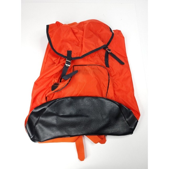 VTG 70s‎ Olympic Trails Nylon Rucksack No. 154 Japan Orange Backpack - Picture 1 of 8